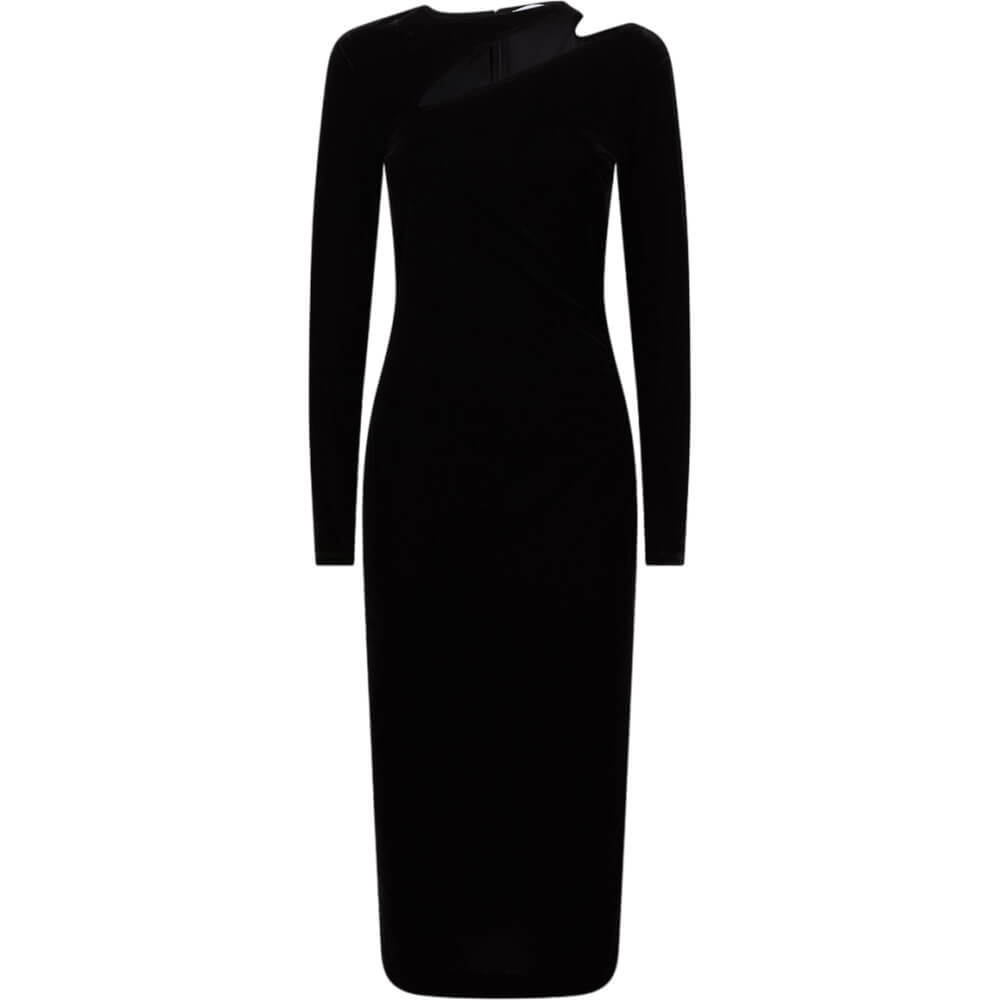 REISS MACEY Velvet Cut Out Midi Dress Jarrolds, Norwich